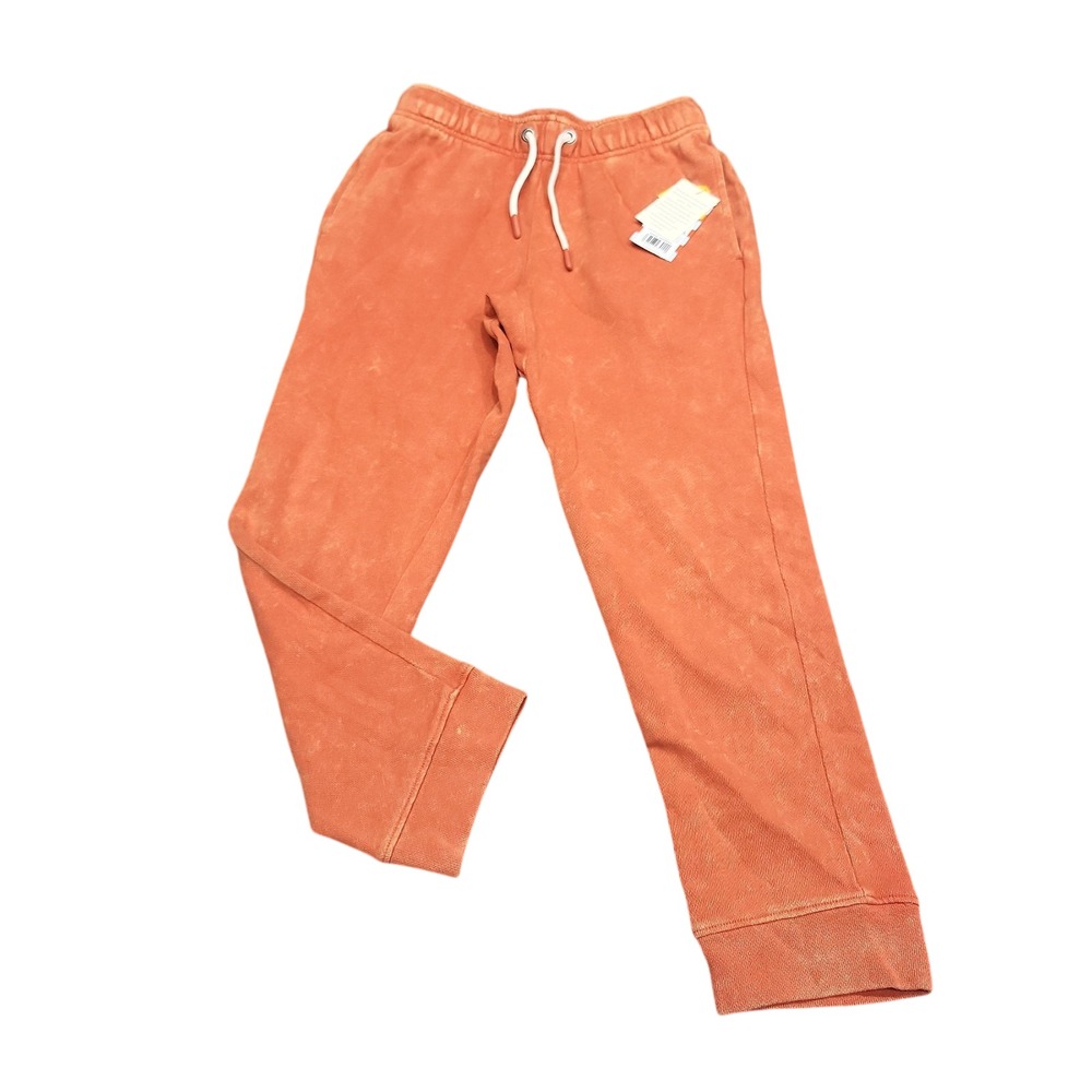 Cat & Jack Boys Lightweight Drawstring Joggers Pants Orange Cinnamon Wash S 6/7